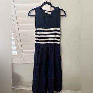 Brand new women’s Taylor Navy Striped Dress size m